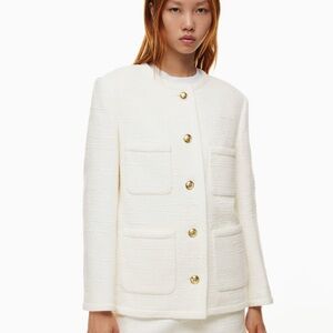Aritzia white tweed Celebration jacket